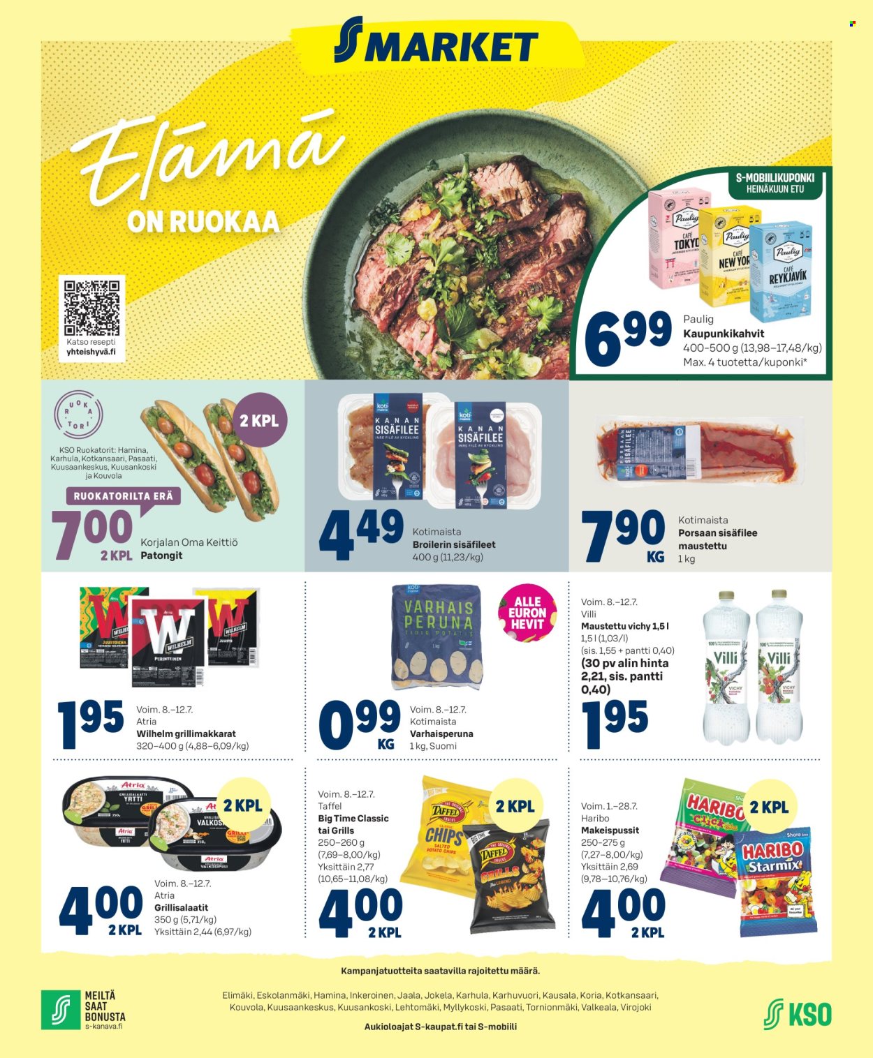 S-market tarjouslehti  - 08.07.2026 - 12.07.2026. Sivu 1