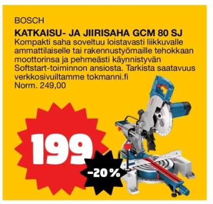 BOSCH KATKAISU- JA JIIRISAHA GCM 80 SJ
