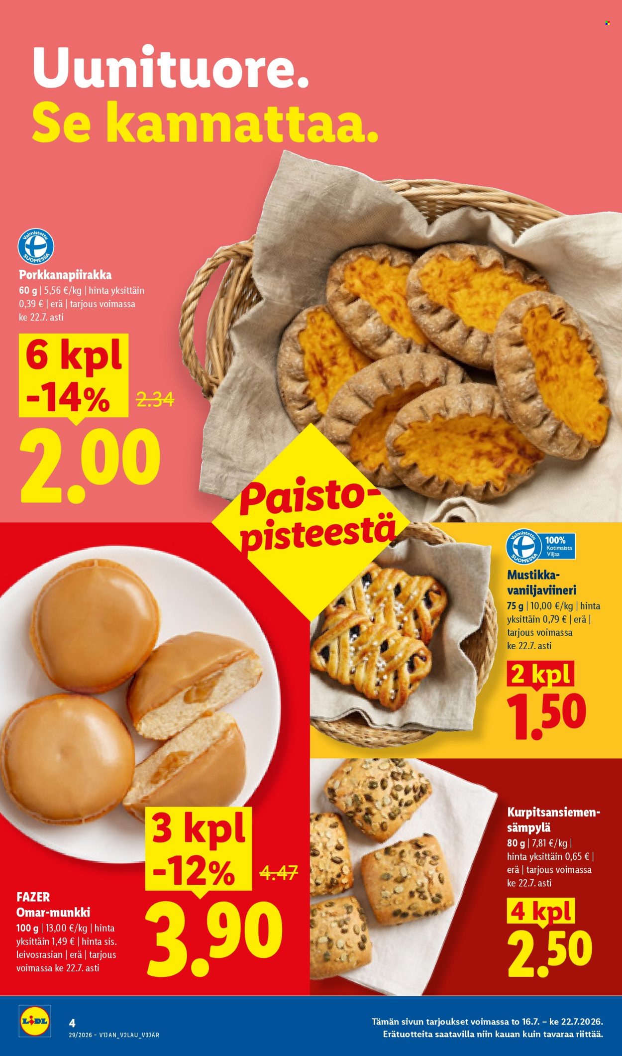 Lidl tarjouslehti  - 16.07.2026 - 22.07.2026. Sivu 4