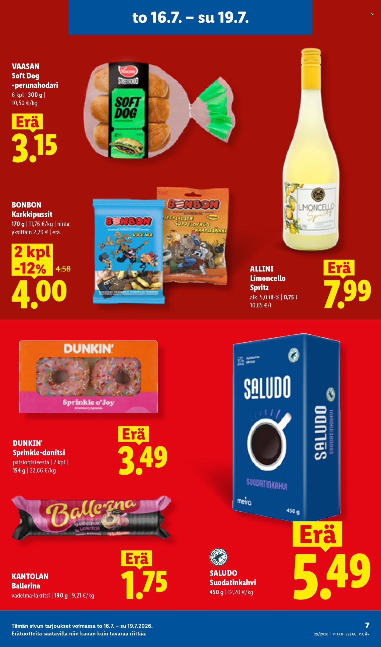 Lidl tarjouslehti  - 16.07.2026 - 22.07.2026. Sivu 7