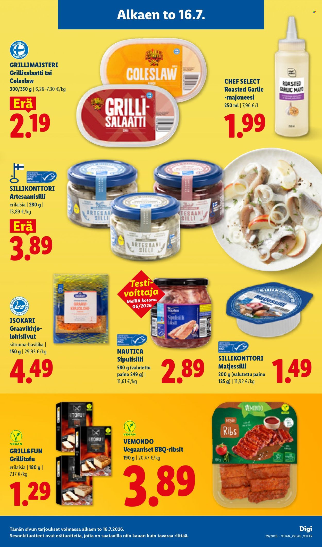 Lidl tarjouslehti  - 16.07.2026 - 22.07.2026. Sivu 9