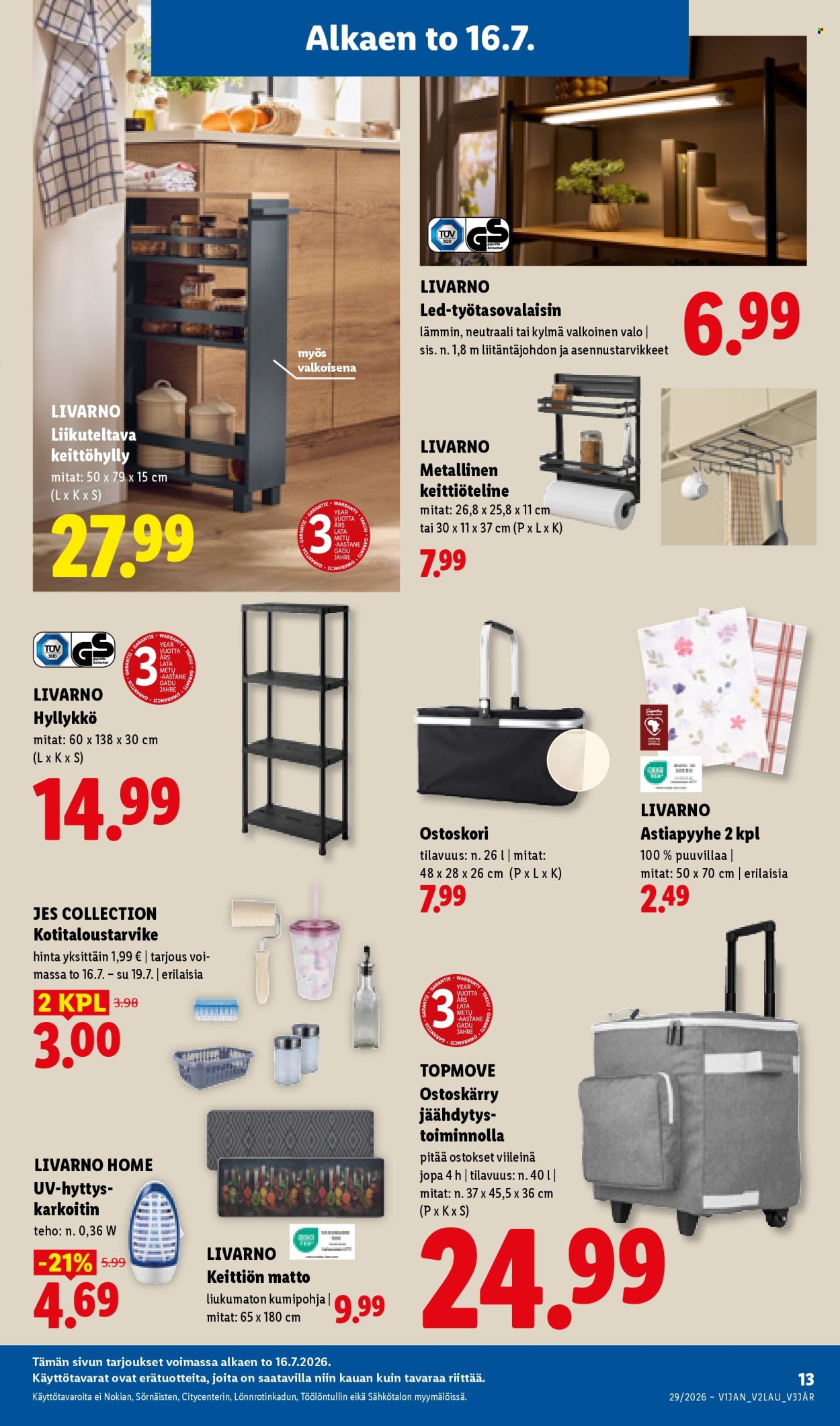 Lidl tarjouslehti  - 16.07.2026 - 22.07.2026. Sivu 19