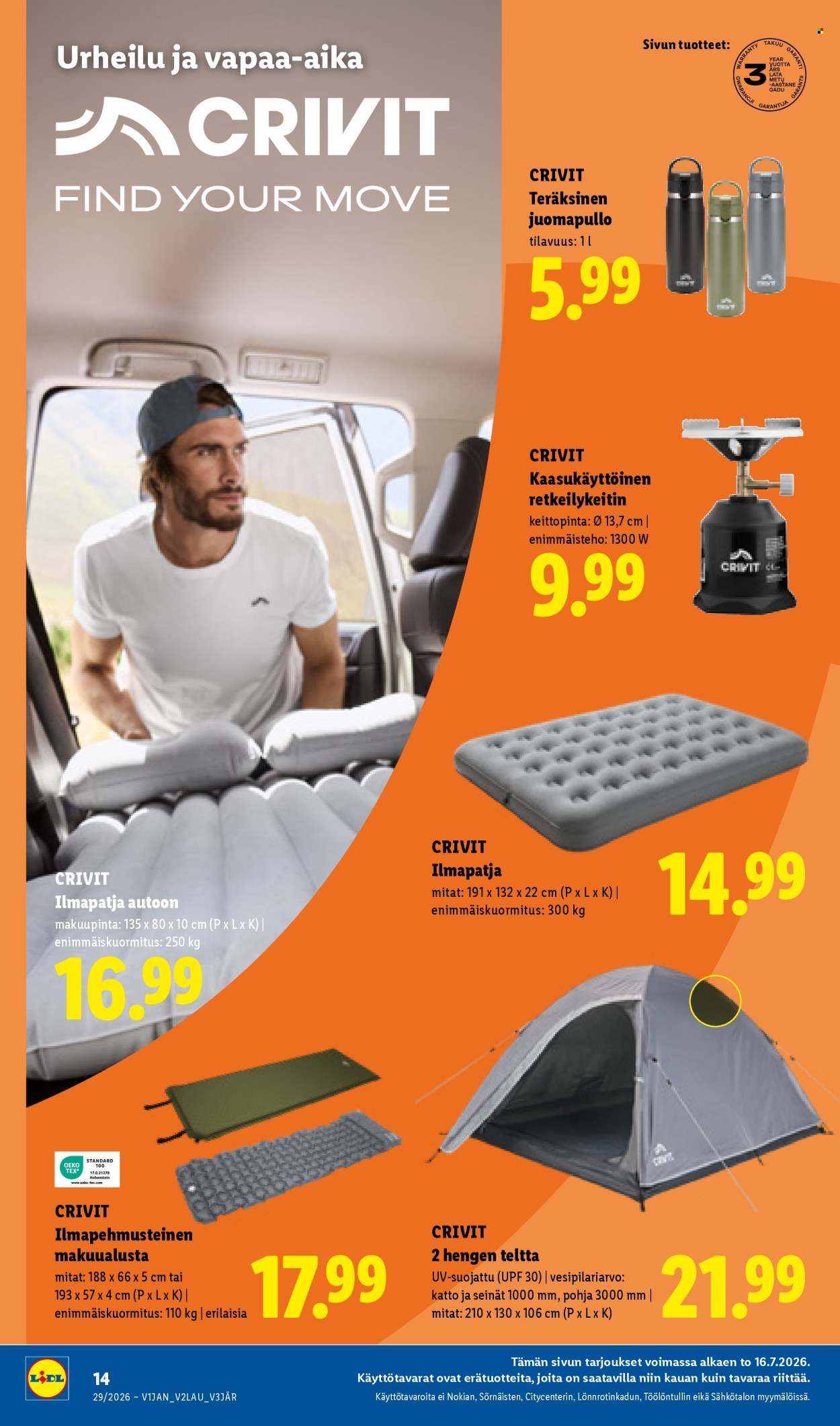 Lidl tarjouslehti  - 16.07.2026 - 22.07.2026. Sivu 20