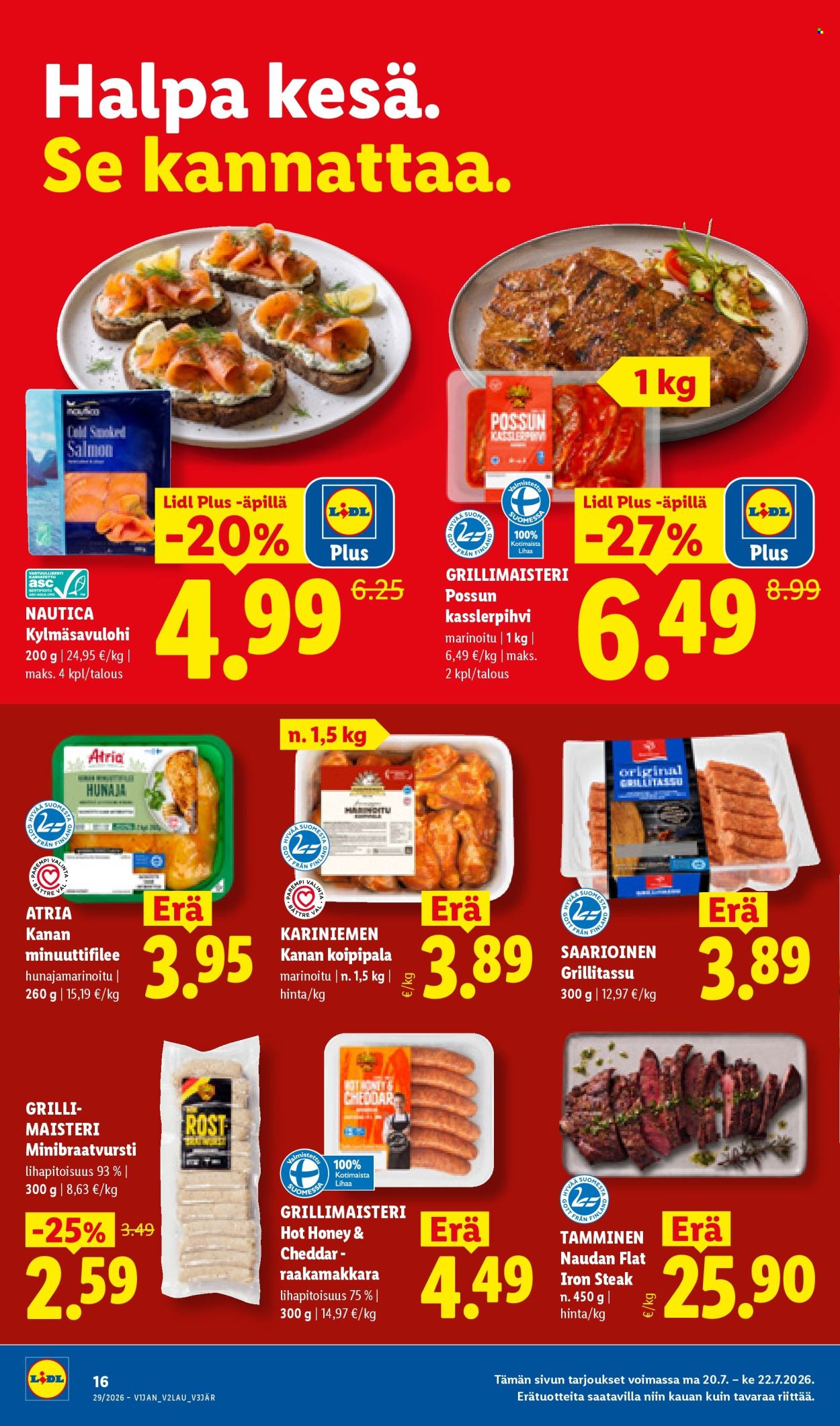 Lidl tarjouslehti  - 16.07.2026 - 22.07.2026. Sivu 24