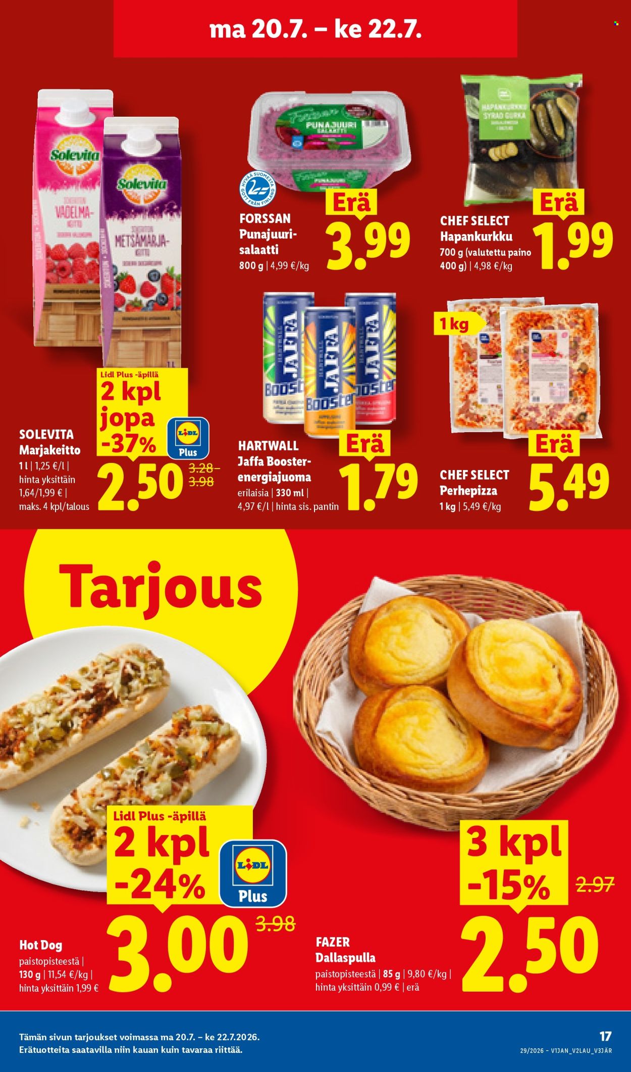 Lidl tarjouslehti  - 16.07.2026 - 22.07.2026. Sivu 25