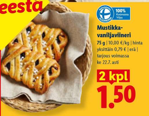 Mustikka-vaniljaviineri