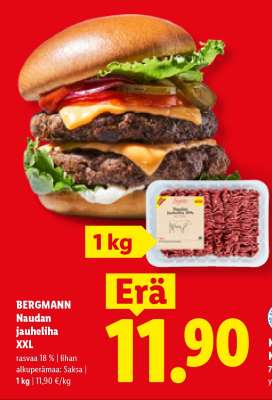 BERGMANN Naudan jauheliha XXL