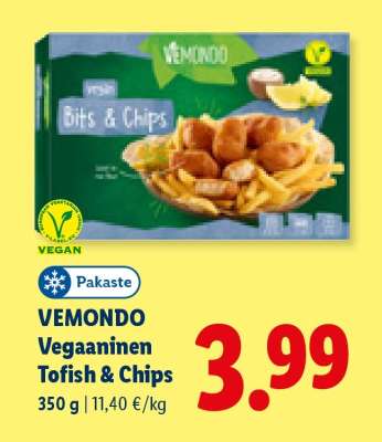 Vemondo Vegaaninen Tofish & Chips