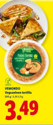 VEMMONDO Vegaaninen tortilla