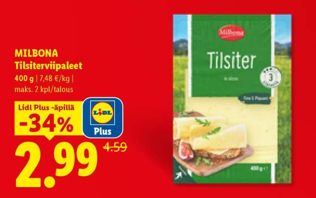 MILBONA Tilsiterviipaleet
