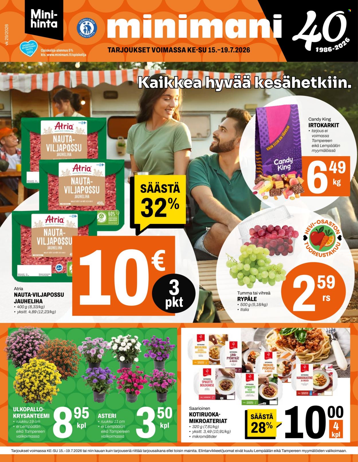 Minimani tarjouslehti  - 15.07.2026 - 19.07.2026. Sivu 1