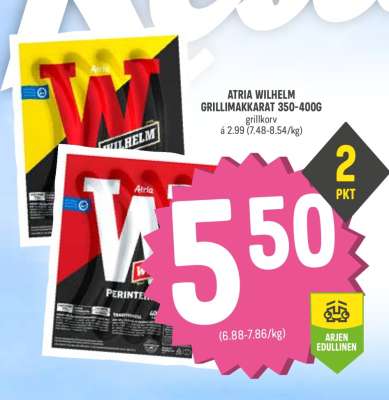 ATRIA WILHELM GRILLIMAKKARAT 350-400G
