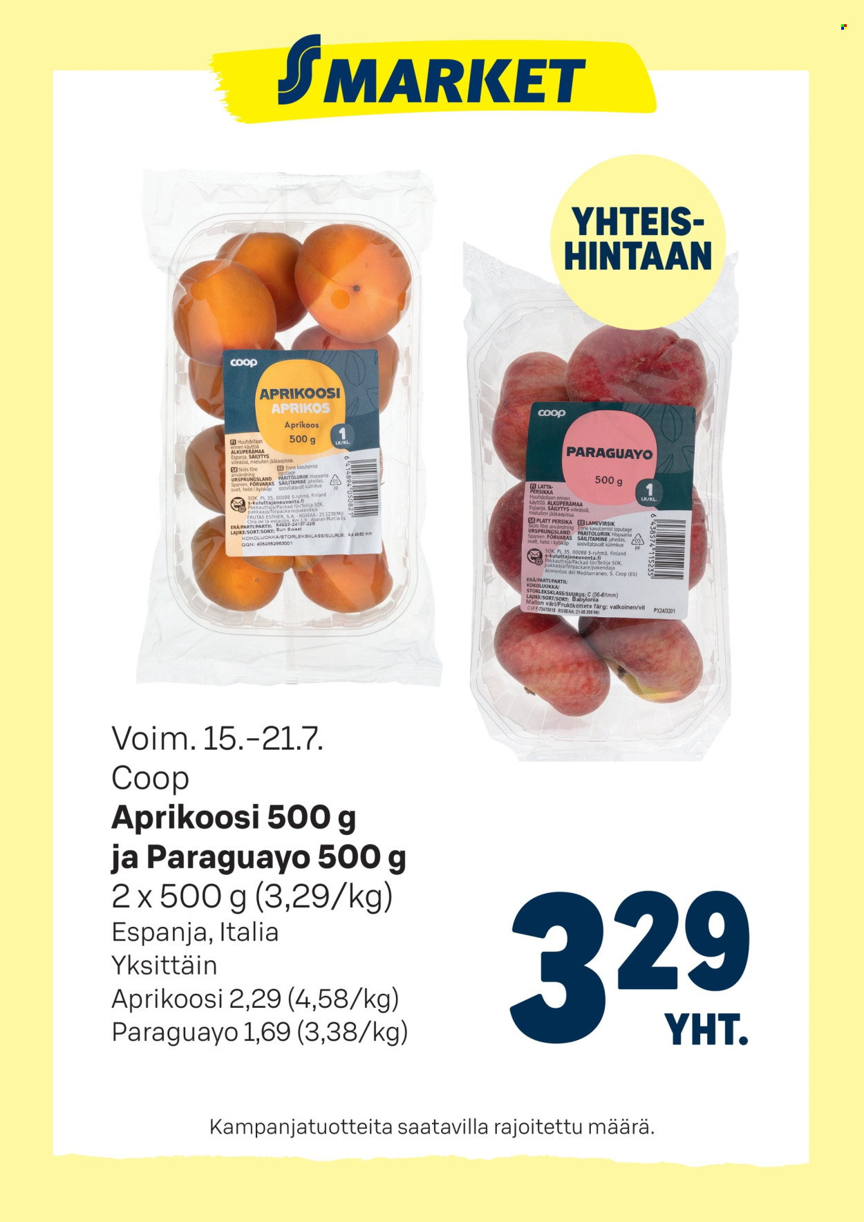S-market tarjouslehti  - 15.07.2026 - 21.07.2026. Sivu 1