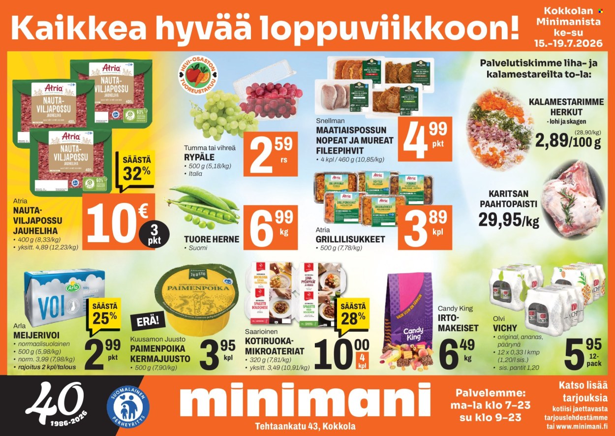 Minimani tarjouslehti  - 15.07.2026 - 19.07.2026. Sivu 1