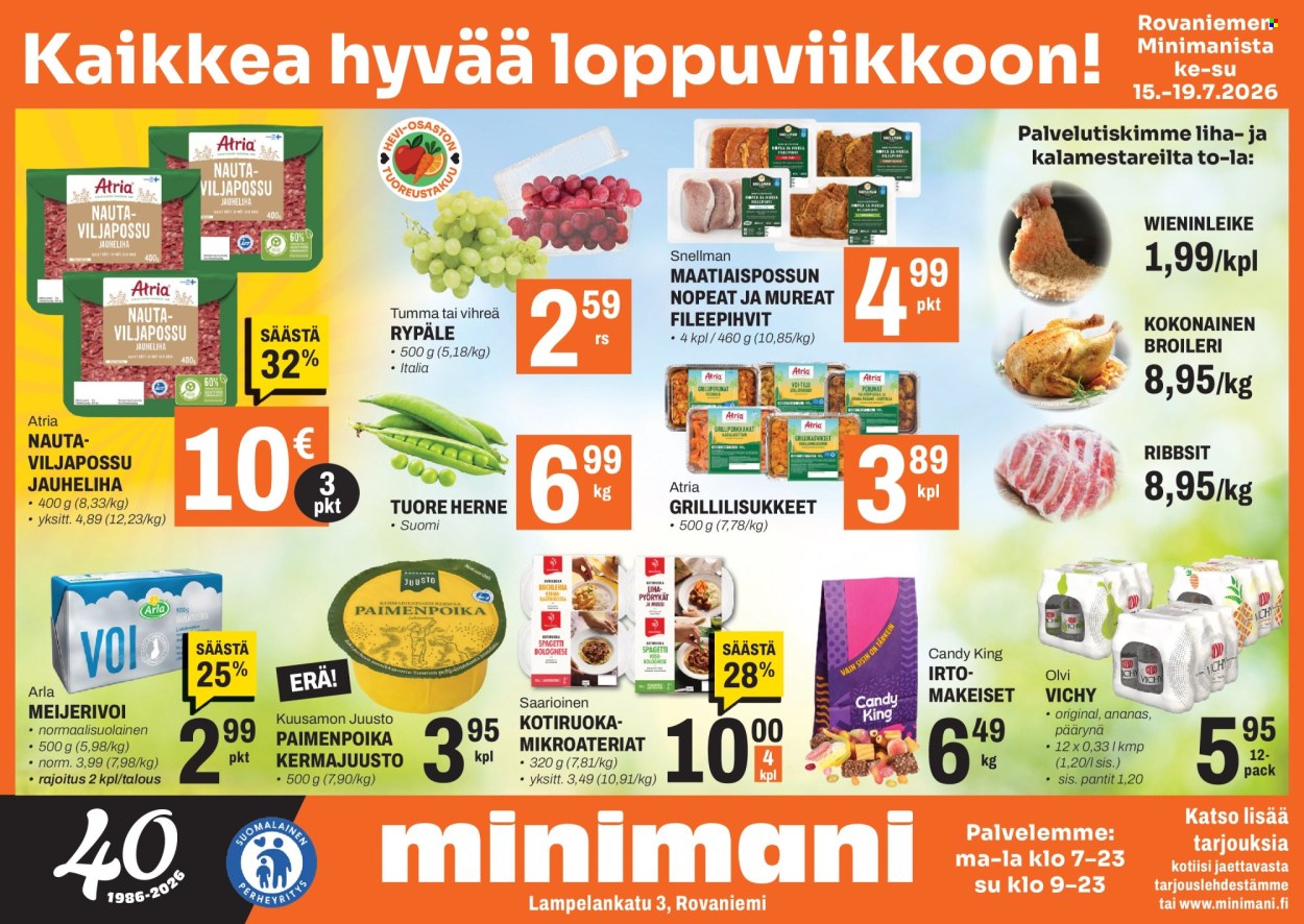 Minimani tarjouslehti  - 15.07.2026 - 19.07.2026. Sivu 1