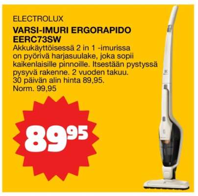 ELECTROLUX VARSI-IMURI ERGORAPIDO EERC73SW