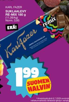KARL FAZER SUKLALEVY RE-MIX 180 g