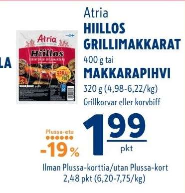 Atria Hiillos-Grillimakkarat