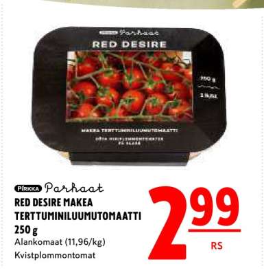 Pirkka Parhaat RED DESIRE MAKEA TERTTUMINI LUUMUTOMAATTI 250 g