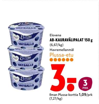 Elovena AB-KAURAVÄLIPALAT 150 g