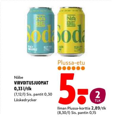 Näbe VIRVOITUSJUOMAT 0,33 l/tlk