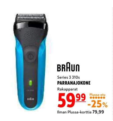 BRAUN Series 3 310s PARRANAJOKONE