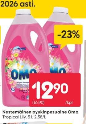 Nestemäinen pyykinpesuaine Omo