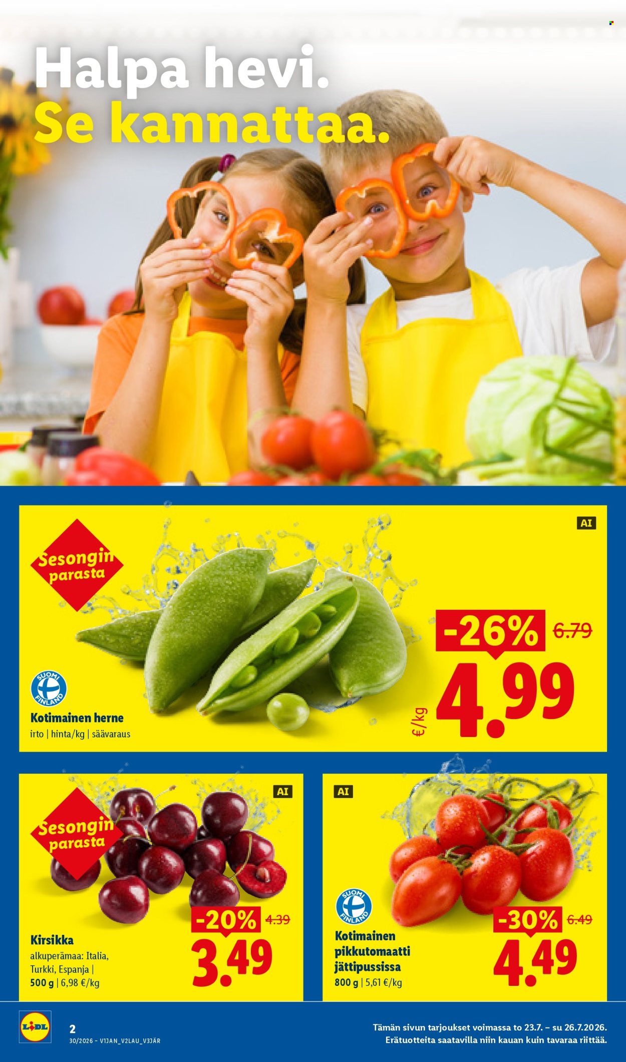Lidl tarjouslehti  - 23.07.2026 - 29.07.2026. Sivu 2