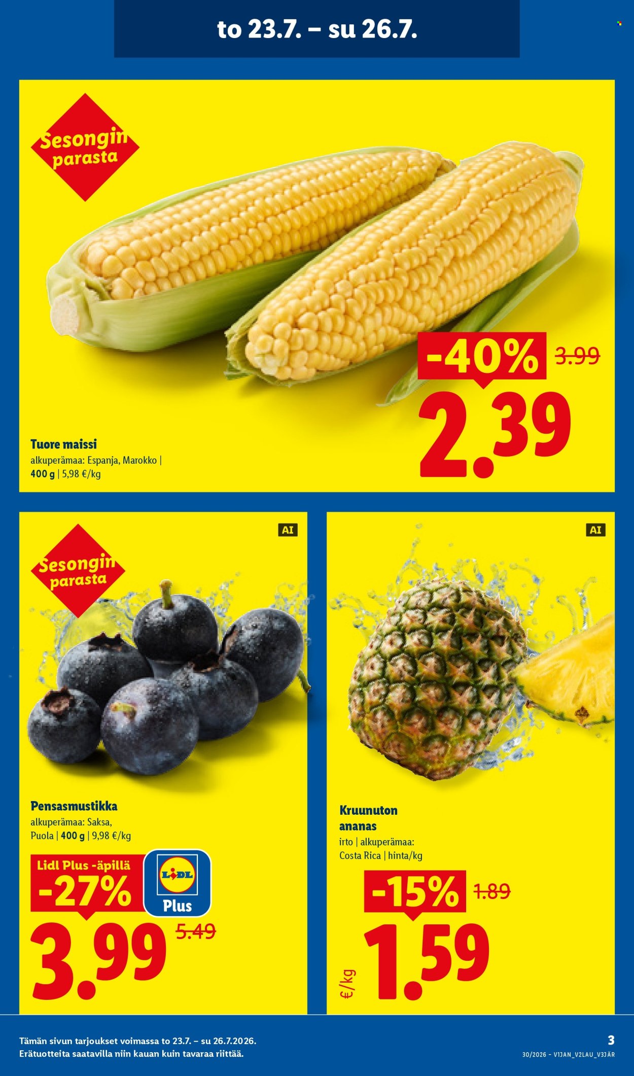 Lidl tarjouslehti  - 23.07.2026 - 29.07.2026. Sivu 3