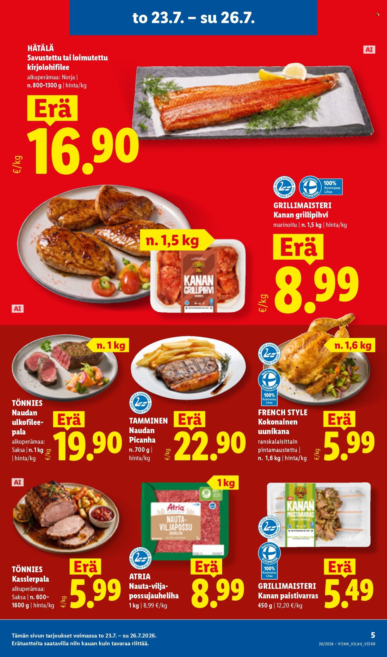 Lidl tarjouslehti  - 23.07.2026 - 29.07.2026. Sivu 5