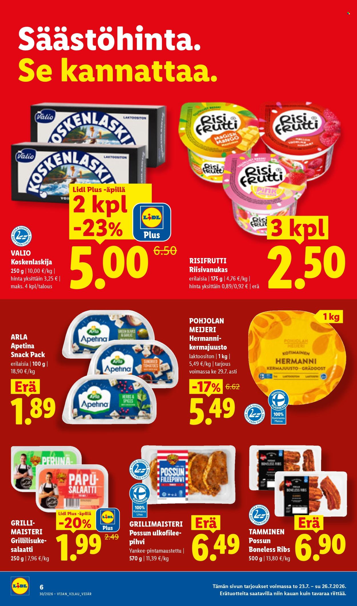 Lidl tarjouslehti  - 23.07.2026 - 29.07.2026. Sivu 6