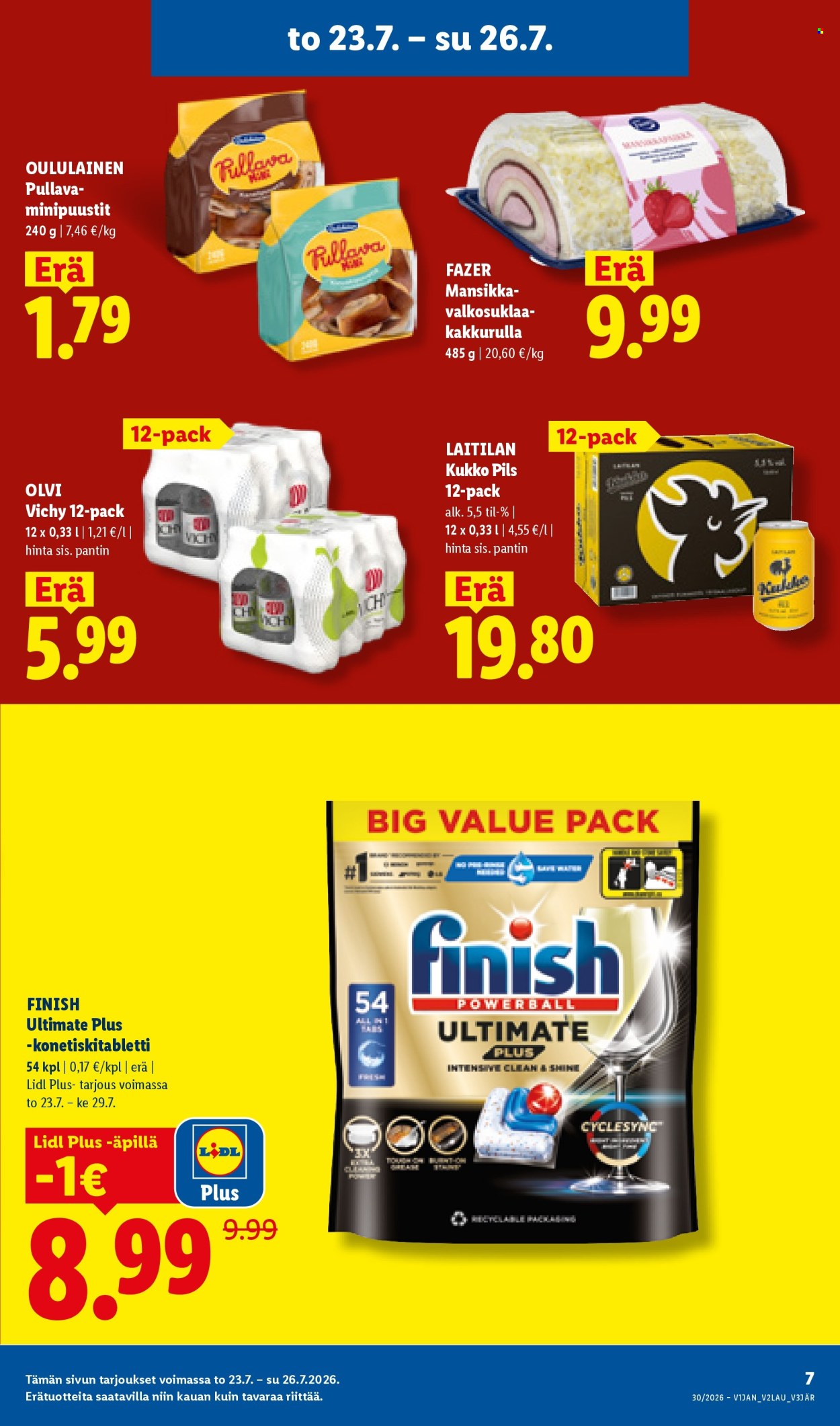 Lidl tarjouslehti  - 23.07.2026 - 29.07.2026. Sivu 7