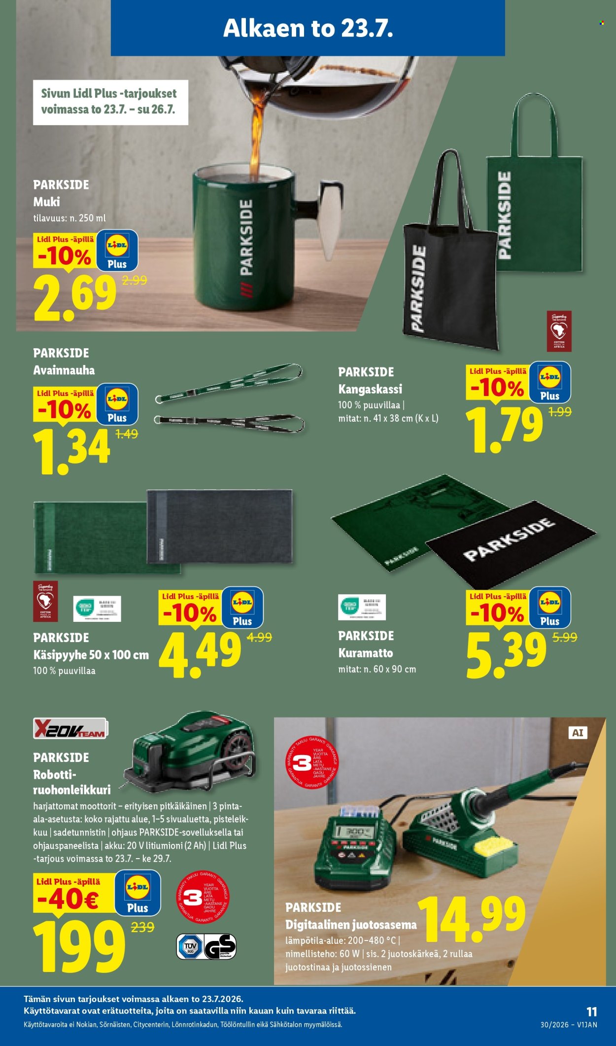 Lidl tarjouslehti  - 23.07.2026 - 29.07.2026. Sivu 19