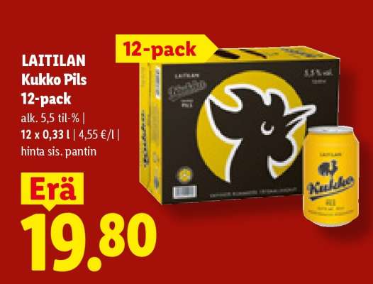 LAITILAN KUKKO Pils 12-pack
