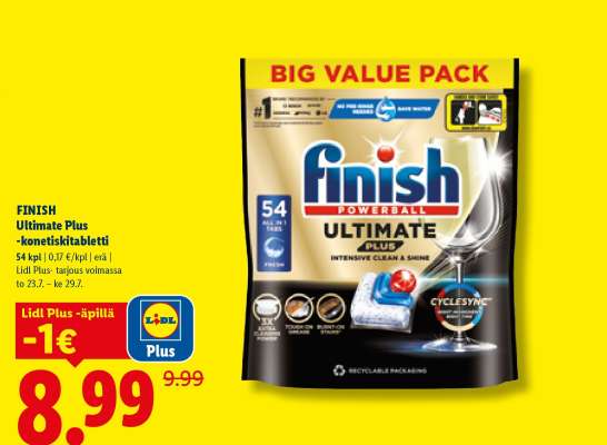 Finish Ultimate Plus KONETISKITABLETTI