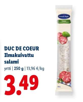 DUC DE COEUR Ilmakuivattu salami