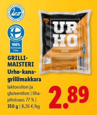 GRILLI-MAISTERI Urho-kanagrillimakkara
