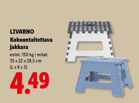 LIVARNO Kokoontaitettava jakkara