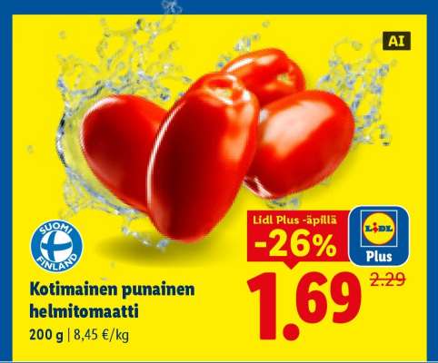 Kotimainen punainen helmitomaatti