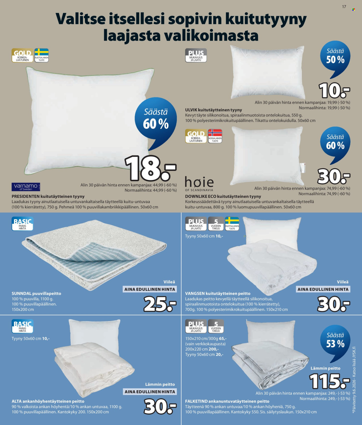 JYSK tarjouslehti  - 23.07.2026 - 02.09.2026. Sivu 17