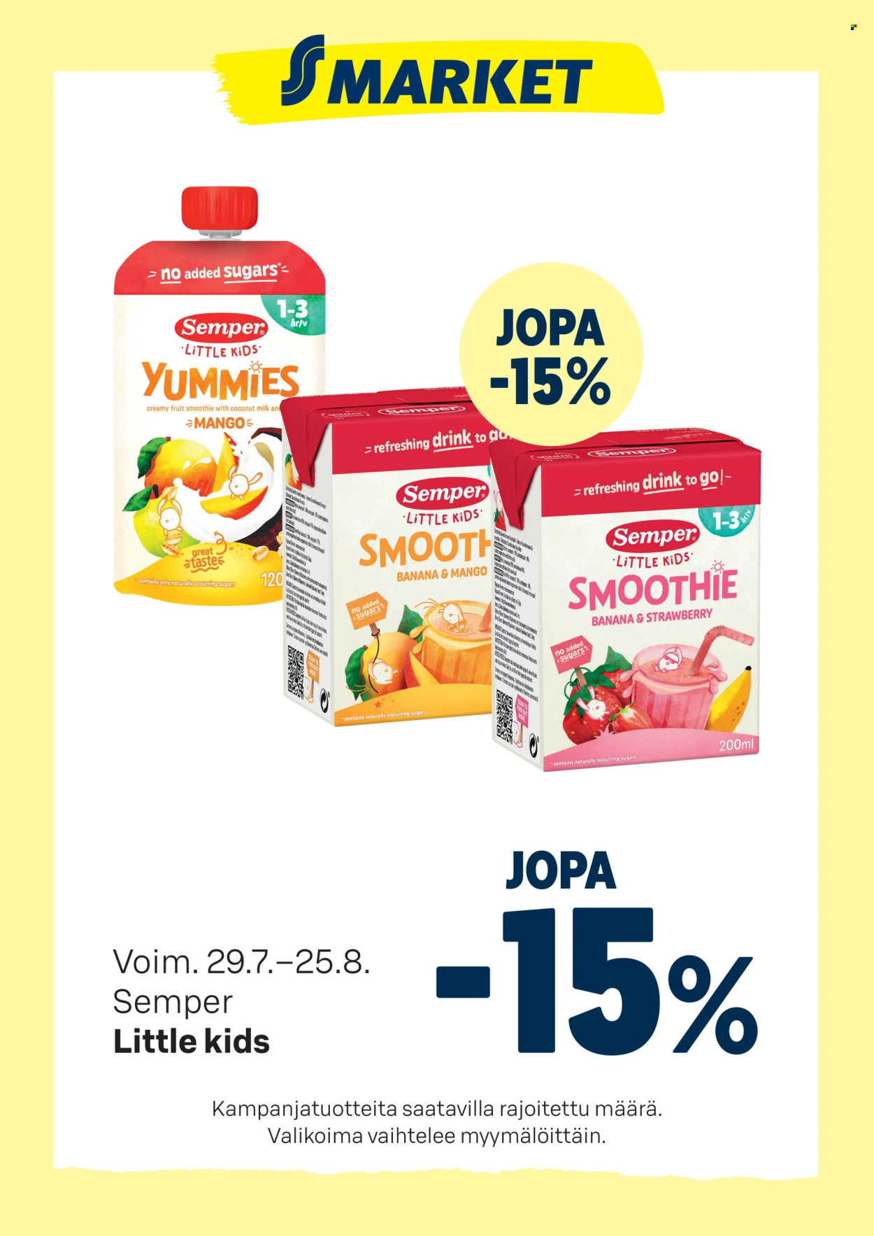 S-market tarjouslehti  - 29.07.2026 - 25.08.2026. Sivu 1