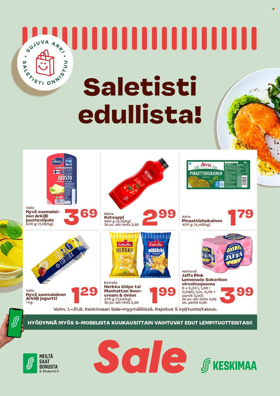 Sale tarjouslehti  - 01.08.2026 - 31.08.2026. Sivu 1