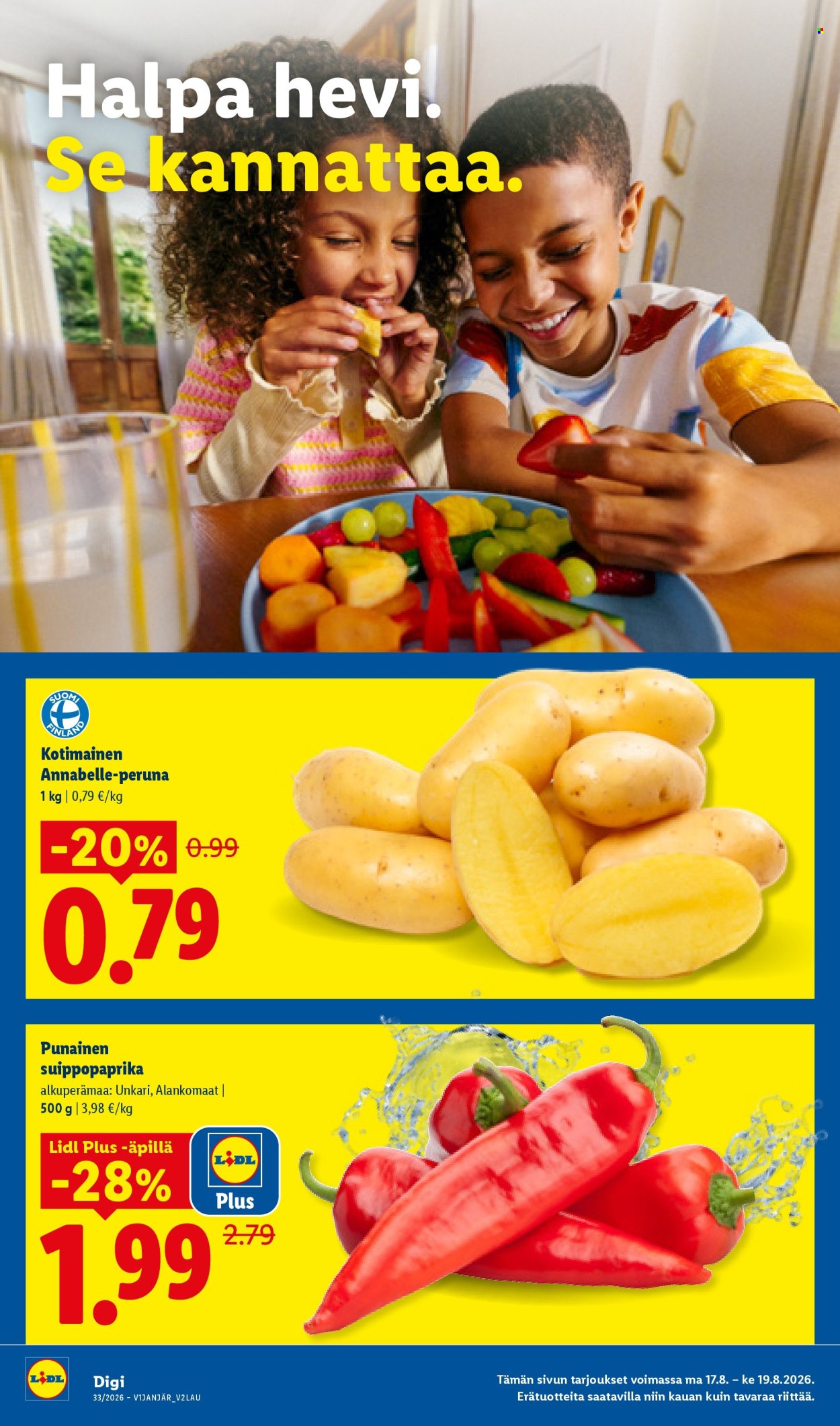 Lidl tarjouslehti  - 17.08.2026 - 19.08.2026. Sivu 2