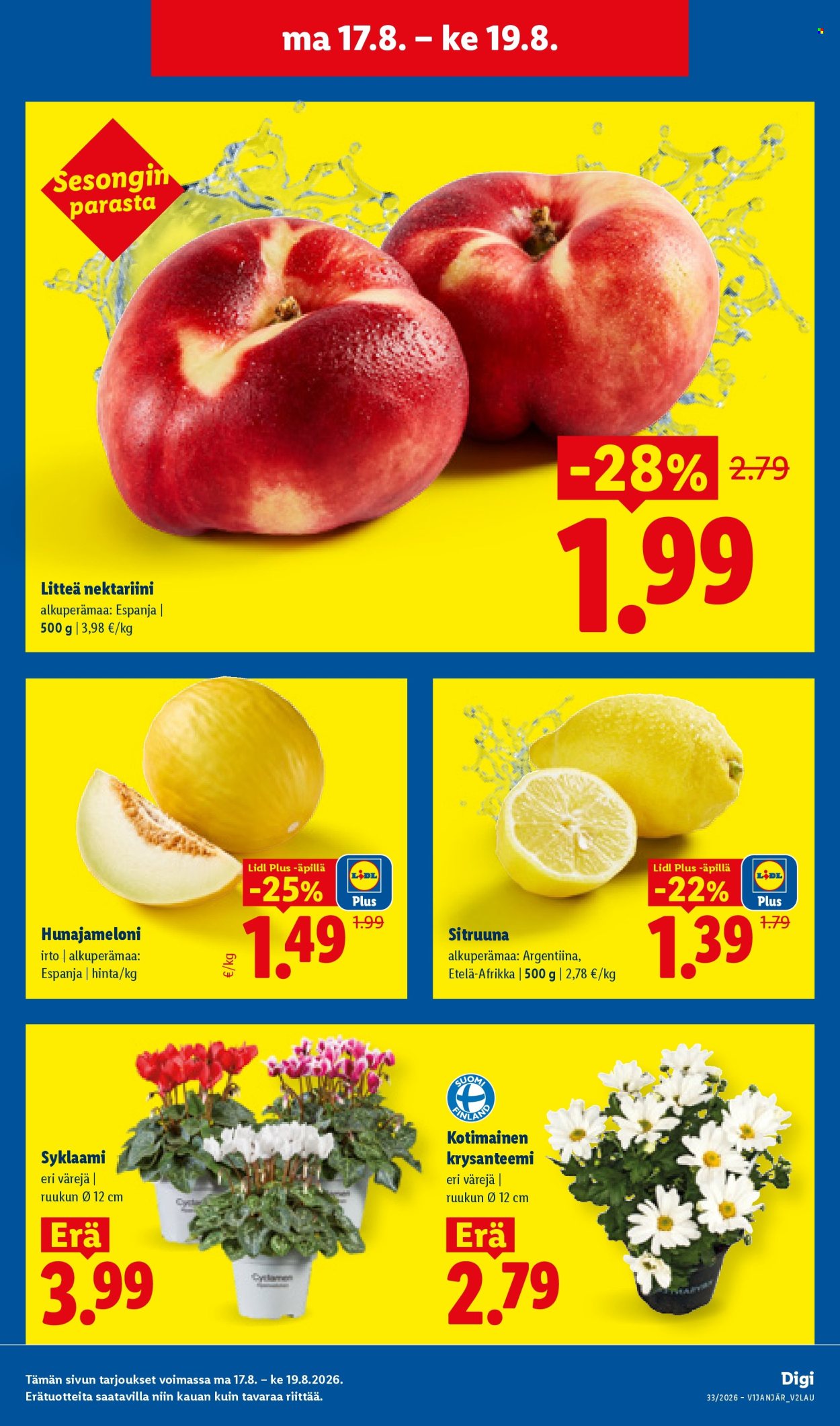 Lidl tarjouslehti  - 17.08.2026 - 19.08.2026. Sivu 3