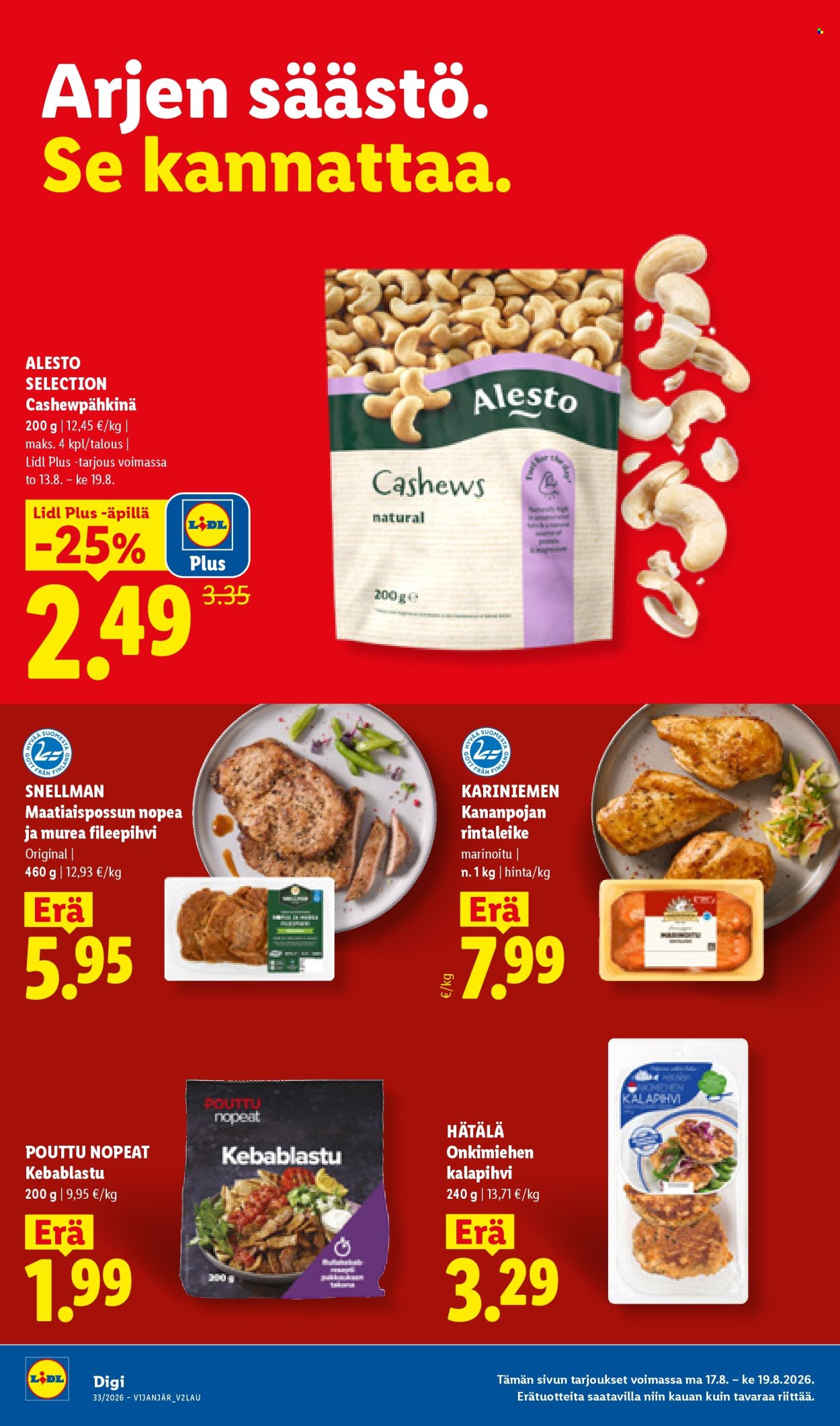 Lidl tarjouslehti  - 17.08.2026 - 19.08.2026. Sivu 4