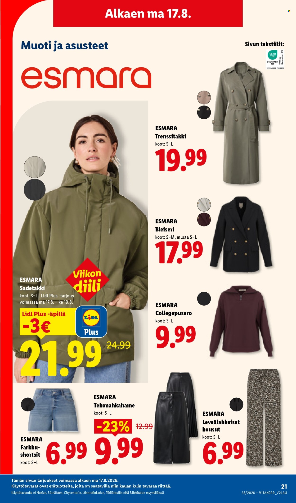 Lidl tarjouslehti  - 17.08.2026 - 19.08.2026. Sivu 9