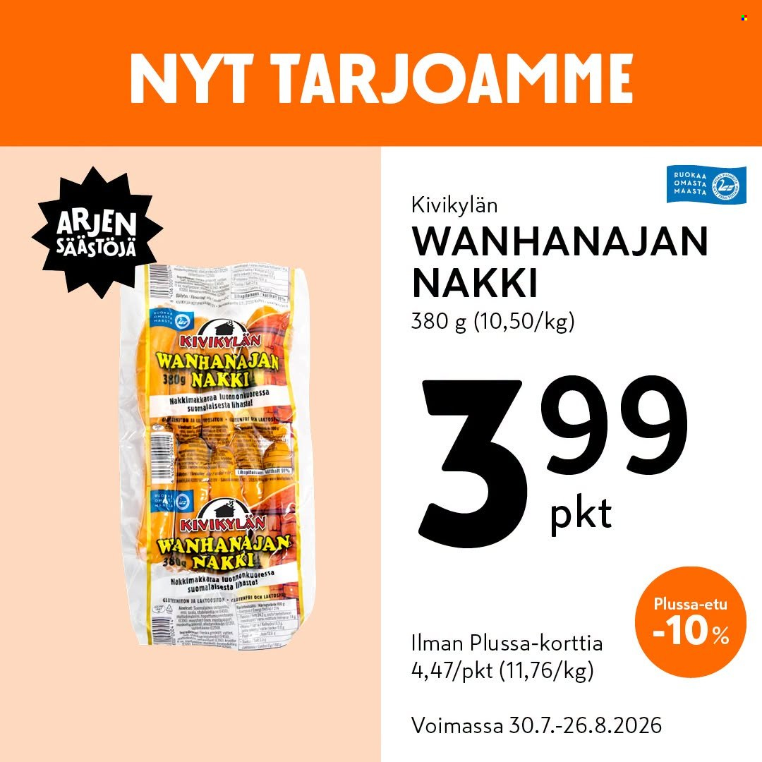 K-market tarjouslehti  - 30.07.2026 - 26.08.2026. Sivu 2
