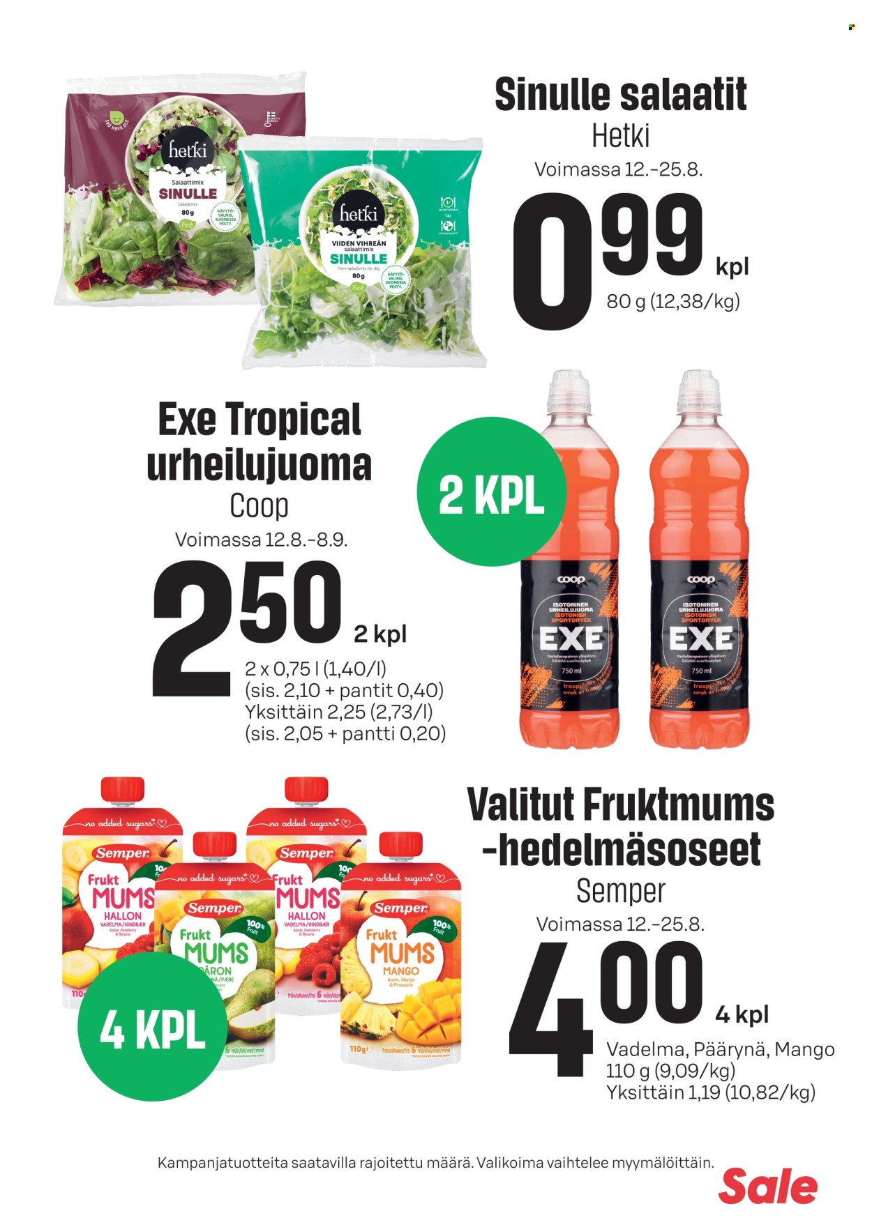 Sale tarjouslehti  - 12.08.2026 - 25.08.2026. Sivu 1