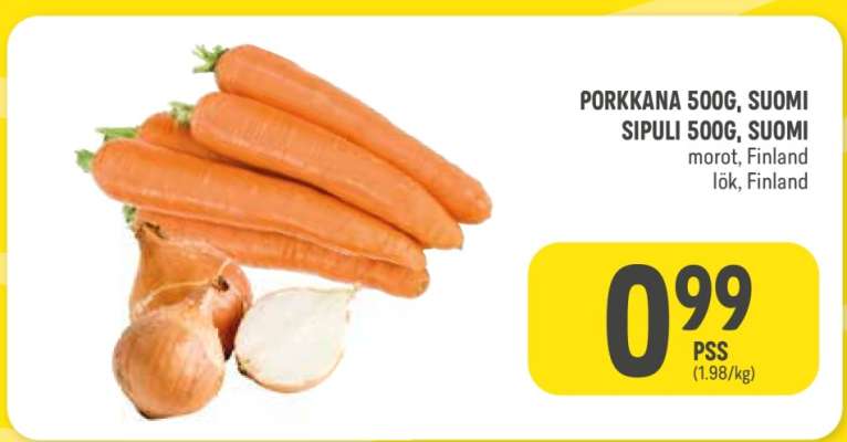 PORKKANA 500G, SUOMI SIPULI 500G, SUOMI