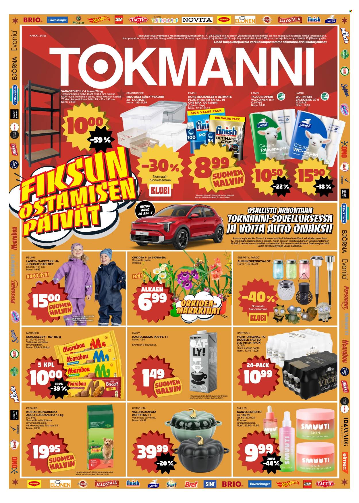 Tokmanni tarjouslehti  - 17.08.2026 - 23.08.2026. Sivu 1